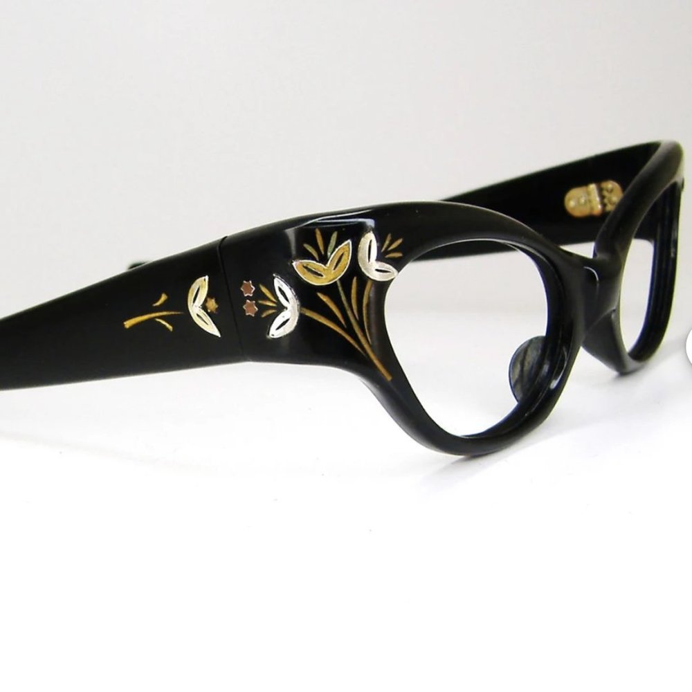 Vintage 50s French Cat eye Eyeglasses Glasses Frames